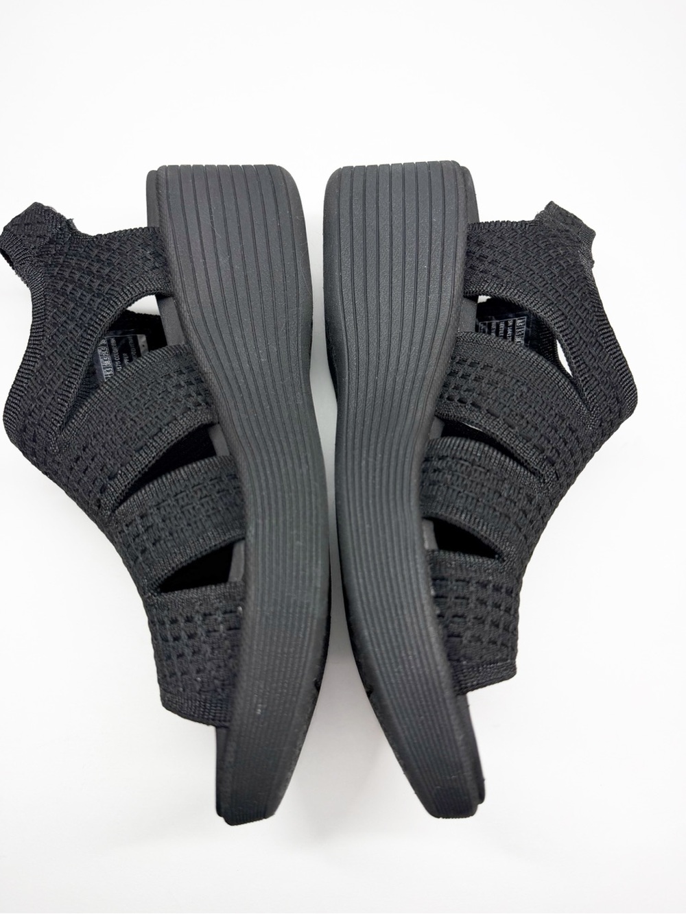 Sketchers Pier Lite Lux Memory Foam Strappy Wedge Sandals - Picture 5 of 9